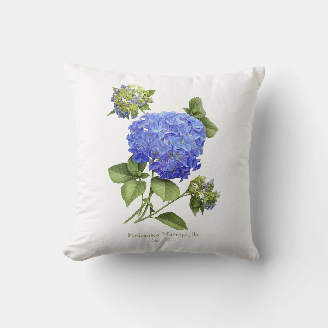 Blue Hydrangeas Throw Pillow Zazzle