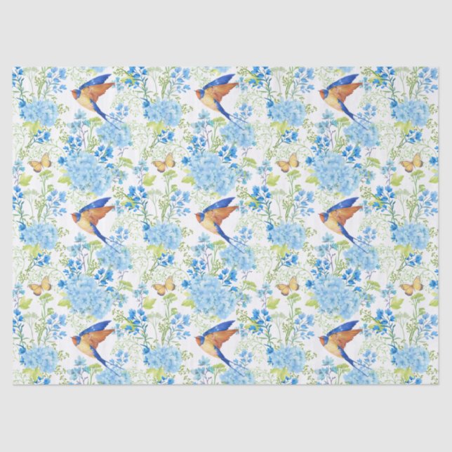 Blue Hydrangea's Tissue Paper (Front)