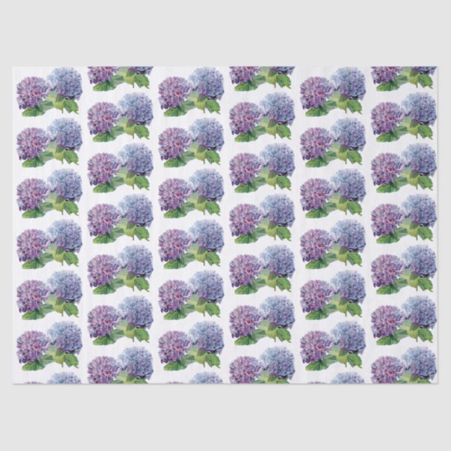 Blue Hydrangeas Tissue Paper (Front)
