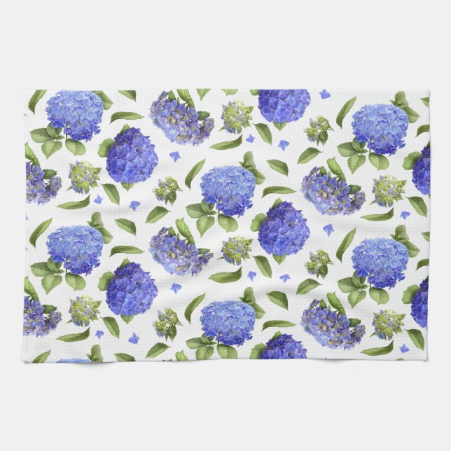 Blue Hydrangeas Towel (Horizontal)