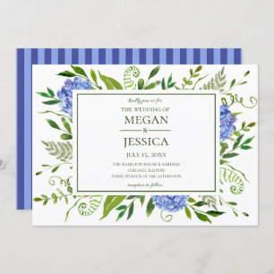 Blue Hydrangeas Wedding Invitation