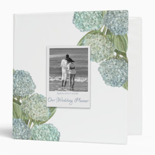 Blue Hydrangeas Wedding Planner 1.5" Binder