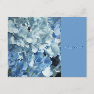 Blue Hydrangeas Wedding RSVP Invitation Postcard