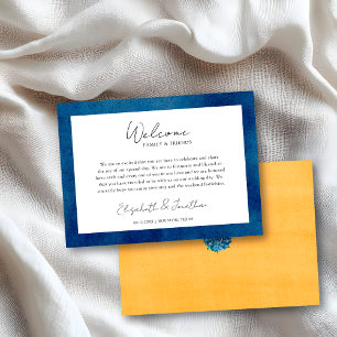 Blue Hydrangeas Wedding Welcome Gift Bag Basket Place Card