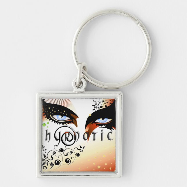 Blue Hypnotic Eyes Make Up Keychain (Front)