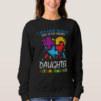 Blue I Am Her Voice Daughter Autism Awareness Hear Sweatshirt