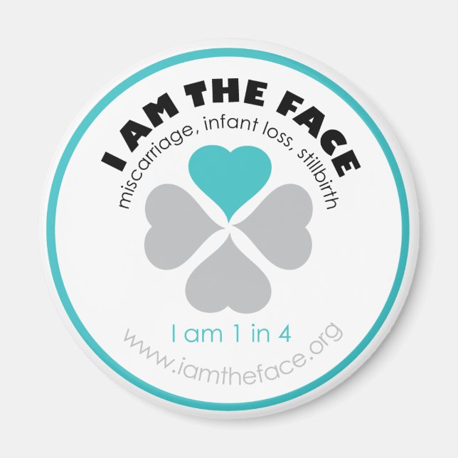 Blue I am the Face magnet (Front)