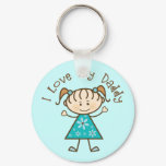 Blue I Love My Daddy Gift Keychain