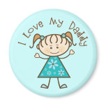 Blue I Love My Daddy Gift Magnet