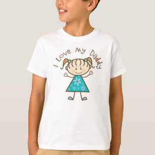 Blue I Love My Daddy Gift T-Shirt