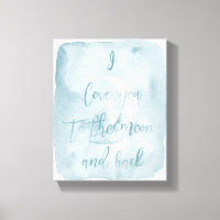 Blue I love you to the moon and back