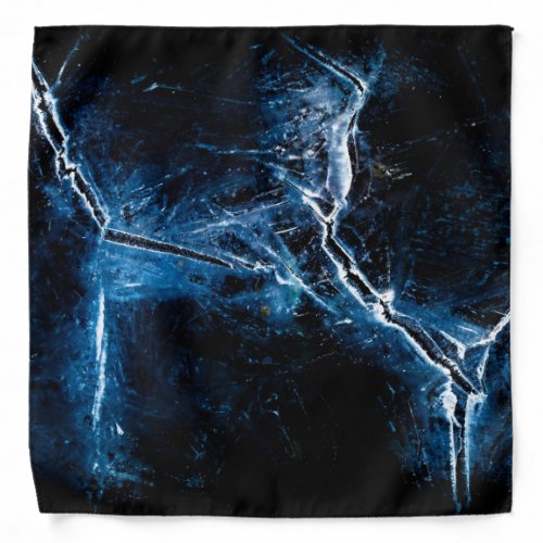 Blue Ice Abstract Art Bandana