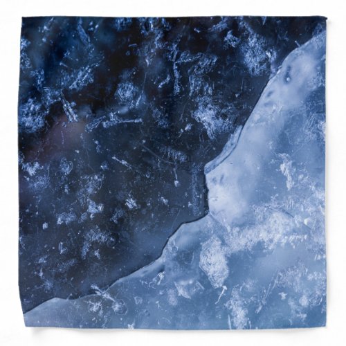 Blue Ice Abstract Art Photo Bandana