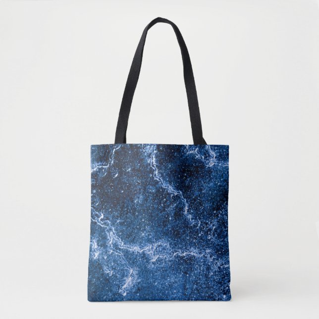 Blue Ice Abstract Art Photo Tote Bag (Front)
