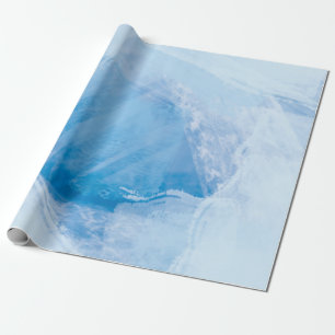 blue ice abstract wrapping paper