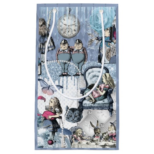 Blue Ice Alice in Wonderland Cute Small Gift Bag