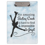 Blue ice amazing Figure skating coach Clipboard