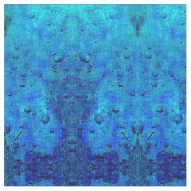 Blue Ice Bubbles Fabric (Close Up)