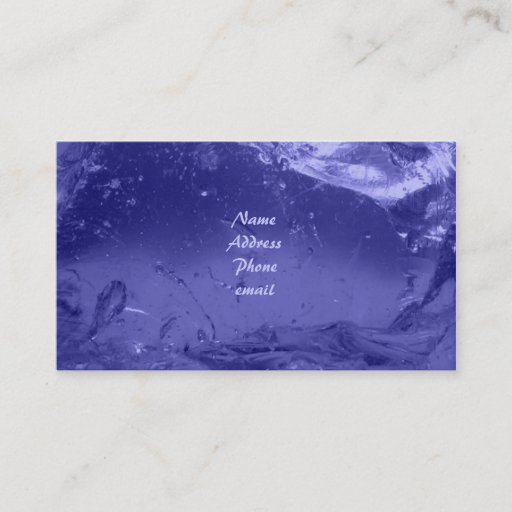 Customizable Blue Ice Business Card