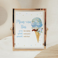 Blue Ice Cream Baby Shower Mom Osa Bar