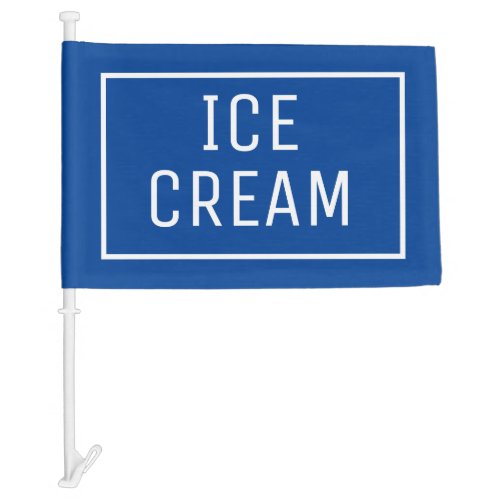 BLUE ICE CREAM SIGN FLAG