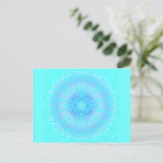 Blue Ice Cross Ball Holiday Postcard