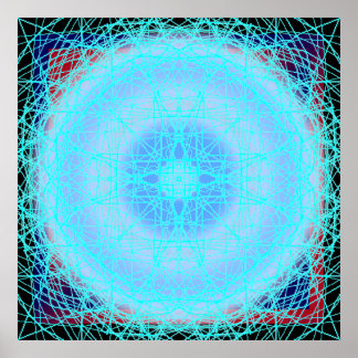 Blue Ice Cross Ball  Poster