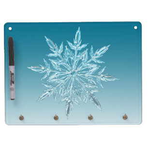 Blue Ice Crystal Dry Erase Board With Keychain Holder