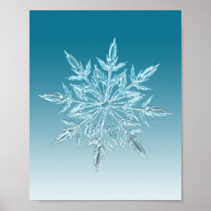 Blue Ice Crystal Poster