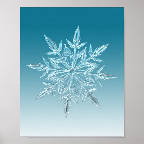 Blue Ice Crystal Poster