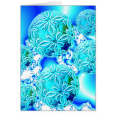 Blue Ice Crystals, Abstract Aqua Azure Cyan Spiral (Front)