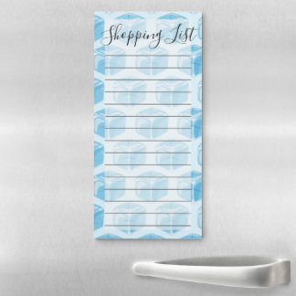 Blue Ice Cube Shopping List Magnetic Notepad