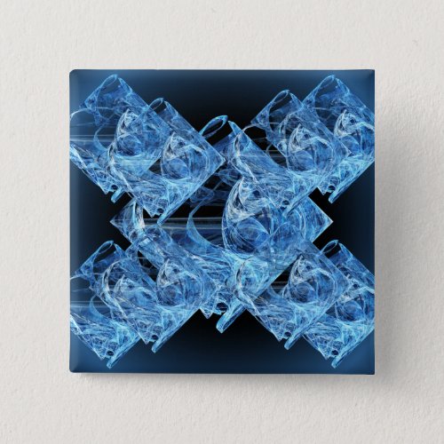 Blue Ice Cubes Pinback Button