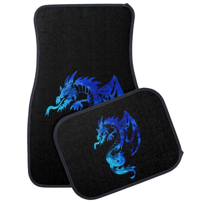 Blue Ice Dragon  Car Floor Mat (Set)