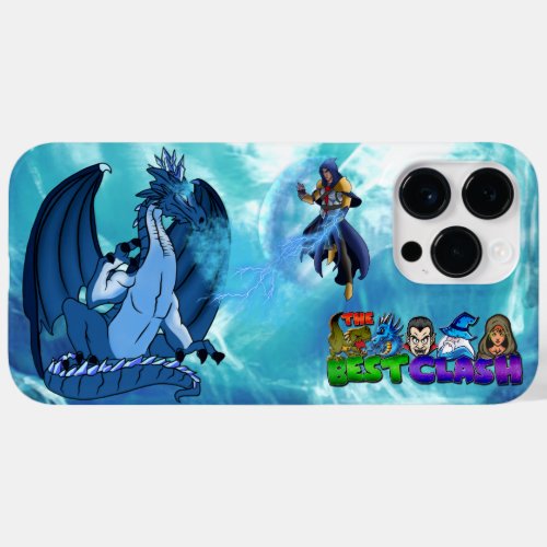 Blue Ice Dragon  Magical Wizard in Dragons Domain Case_Mate iPhone 14 Pro Max Case