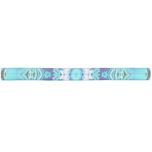 Blue Ice Glass, Delicate Abstract Cyan Aqua Silver Hair Tie