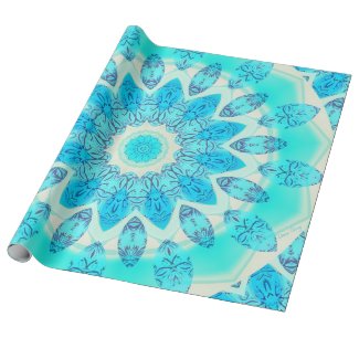 Blue Ice Goddess, Abstract Crystals of Love Gift Wrap