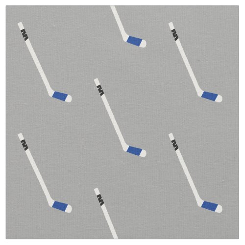 Blue Ice Hockey Stick Pattern Fabric