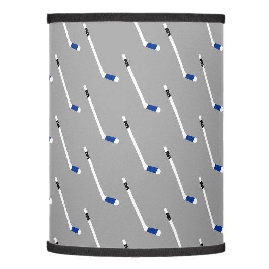 Blue Ice Hockey Stick Pattern Lamp Shade (Left)