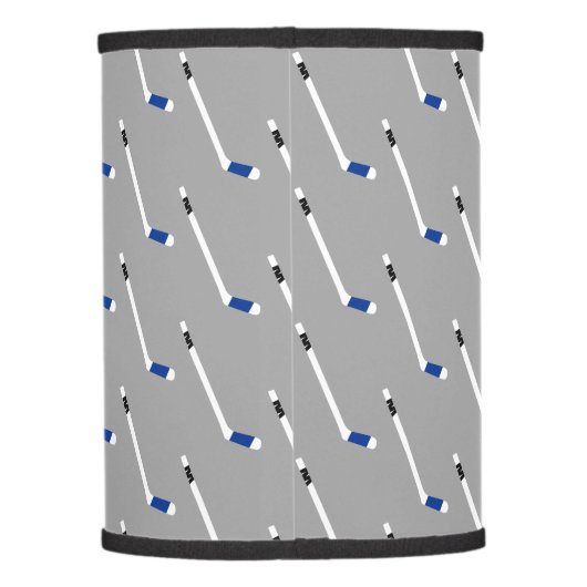 Blue Ice Hockey Stick Pattern Lamp Shade (Back)