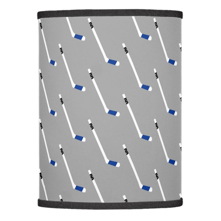 Blue Ice Hockey Stick Pattern Lamp Shade Zazzle