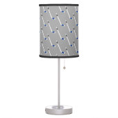 Blue Ice Hockey Stick Pattern Table Lamp (Left)