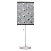 Blue Ice Hockey Stick Pattern Table Lamp (Right)
