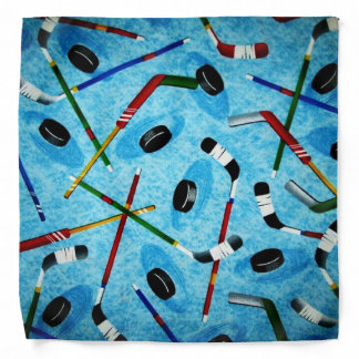 Blue Ice Hockey Theme Bandana