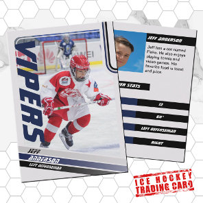 Blue Ice Hockey Trading Card