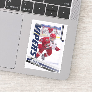 Blue Ice Hockey Trading Card Sticker
