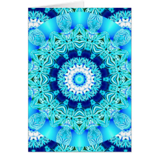 Blue Ice Lace Doily, Abstract Aqua Cards
