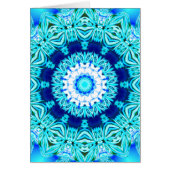 Blue Ice Lace Mandala, Abstract Cyan (Front)