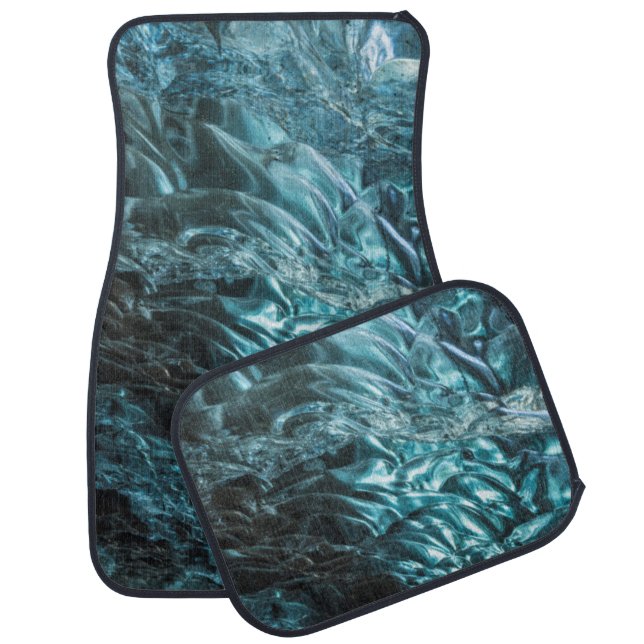 Blue ice of an ice cave, Iceland Car Mat (Set)