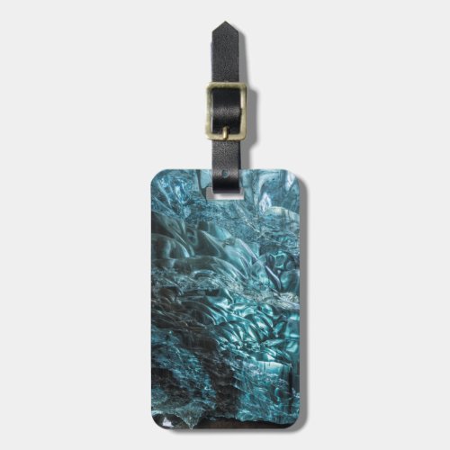 Blue ice of an ice cave Iceland Luggage Tag